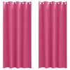 vidaXL Завеси за затъмняване с пръстени 2 бр. Ярко Розово 245 x 140 см