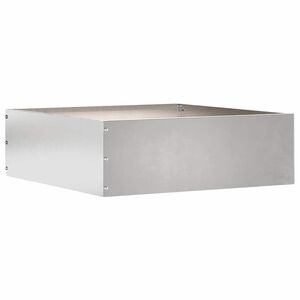 vidaXL Ограда за трева 40 x 40 x 13 cm Неръждаема стомана Сребристо