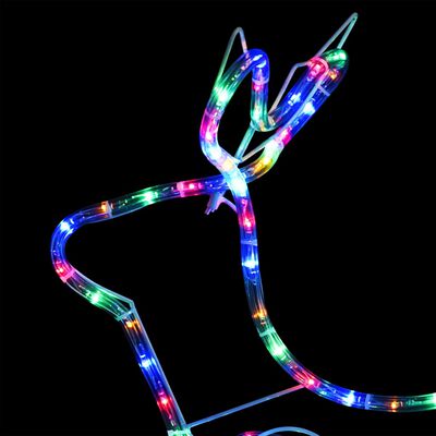 vidaXL Коледна украса за открито северен елен с шейна 252 LED лампи