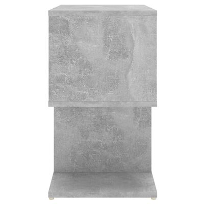 vidaXL Нощно шкафче, бетонно сиво, 50x30x51,5 см, ПДЧ