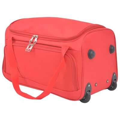 vidaXL Комплект куфари от 3 части, червен