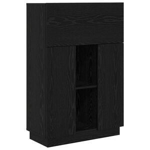 vidaXL Бюро Черния дъб 71.5 x 31.5 x 106.5 см Инженерна дървесина