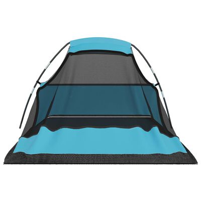 vidaXL Палатка за къмпинг, 317x240x100 см, синя