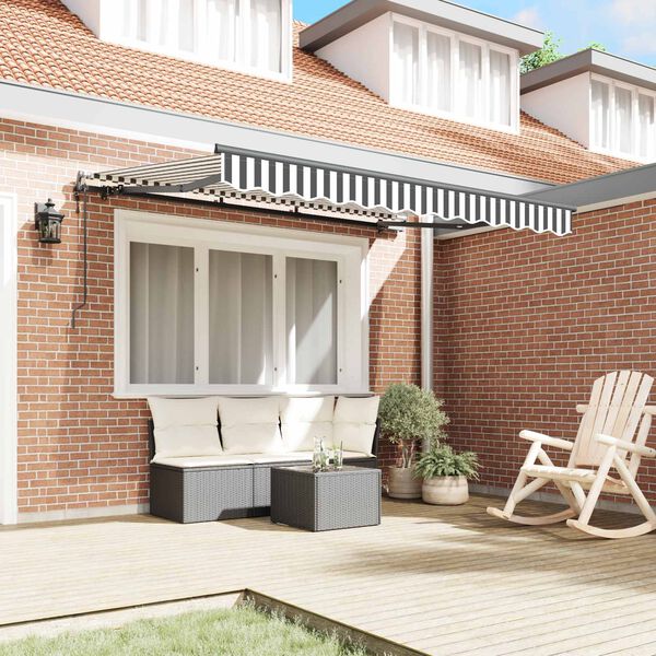 vidaXL Сгъваем навес Антрацит 350 x 200 cm текстил