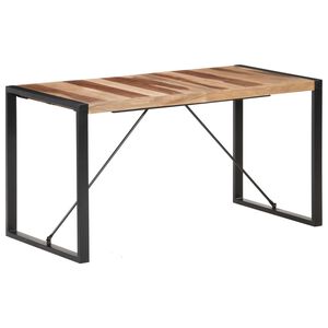 vidaXL Трапезна маса, 140x70x75 см, масивна дървесина