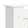 vidaXL МДФ параван за радиатор, бял, 205 см