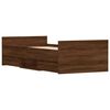 vidaXL Рамка за легло с горна и долна табла, кафяв дъб, 100x200 см