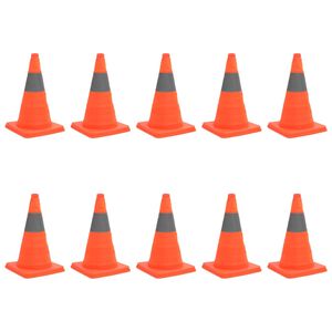 vidaXL Трафик конуси, 10 бр, 42 см