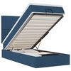 vidaXL Османска легло с матрак и LED, синьо, 90x200 см, плат