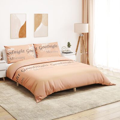 vidaXL Комплект спално бельо, розово, 155x220 см, памук
