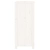 vidaXL Сайдборд, бял, 70x35x80 см, бор масив