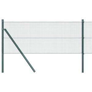 vidaXL Стълб за ограда. Зелен