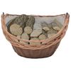 286988 vidaXL Firewood Basket with Handle 60x44x55 cm Natural Willow