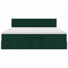 vidaXL Османска легло с матрак, тъмнозелено, 180x200 см, кадифе