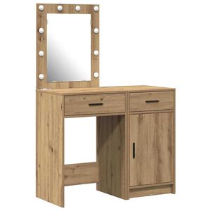 vidaXL Тоалетка 2 бр. Кафяво 50 x 41 x 135 см Инженерна дървесина