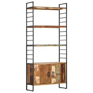vidaXL Библиотека с 4 нива, 80x30x180 см, регенерирана дървесина масив