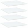 vidaXL Рафтове за етажерка, 4 бр, бели, 40x40x1,5 см, инженерно дърво