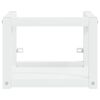 vidaXL Рамка за мивка за баня стенен монтаж бяла 40x38x31 см желязо