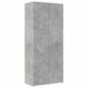 vidaXL Висок шкаф, бетонно сив, 80x42,5x185 см, инженерно дърво