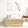 vidaXL Рамка за легло без матрак сонома дъб 100x200 см инженерно дърво