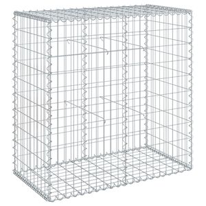 vidaXL Габионна кошница с покритие, 100x50x100 см, поцинковано желязо