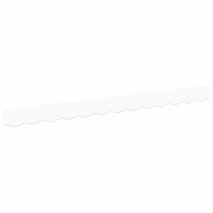 vidaXL Сенник Валанс Бяло 230 x 20 см Платно