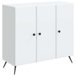 vidaXL Служебен шкаф Бяло 89 x 34,5 x 80 см Инженерна дървесина