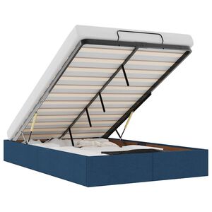 vidaXL Османска рамка за легло без матрак, синя, 120x200 см, плат