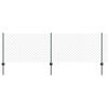 vidaXL Ограда и колче Зелен 0,8 x 25 m Стомана