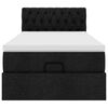 vidaXL Османска легло с матрак и LED, черно, 90x190 см, плат