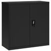vidaXL Шкаф за папки черен 90x40x90 см стомана