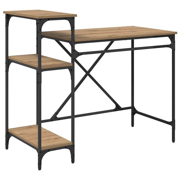 vidaXL Бюро Дъб 105 x 50 x 90 cm Инженерно дърво