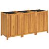 vidaXL Градинска кашпа с вложка 150x50x75 см масивна акация