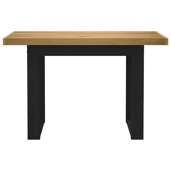 vidaXL Бюрото NOAIN с U-образни крака масивна дървесина бор