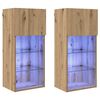 vidaXL Стенни ТВ шкафове 2 pcs Дъб 40,5 x 30 x 90 см Инженерно дърво