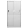 vidaXL Офис шкаф с плъзгаща се врата, светлосив, 90x40x180 см, стомана