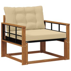 vidaXL Комплект дивани за открито Солидно акациево дърво и текстилена