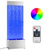 vidaXL Водна колона с мехурчета с RGB LED, стомана и акрил, 110 см