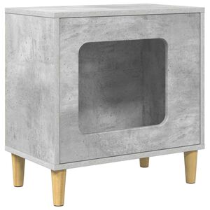 vidaXL Къща за котки Бетон 51 x 30 x 52 см Инженерно дърво