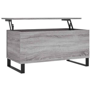 vidaXL Кафе маса, сив сонома, 90x44,5x45 см, инженерно дърво