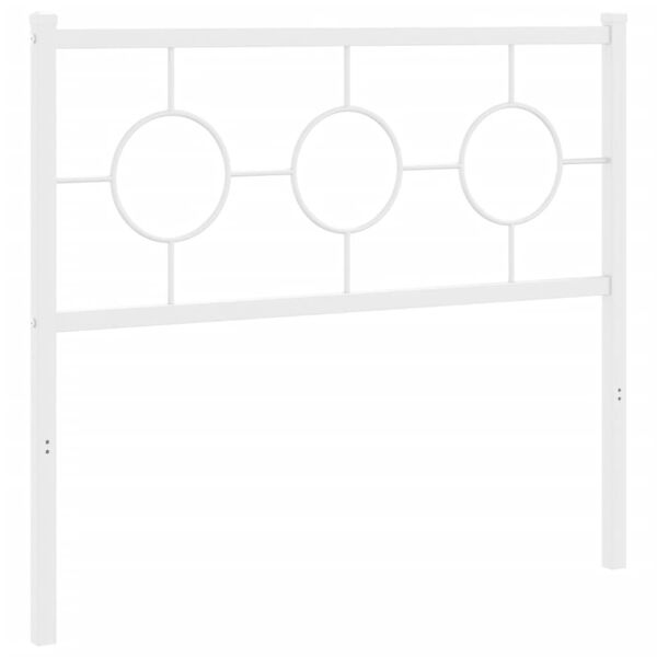 vidaXL Метална табла за глава, бяла, 100 см