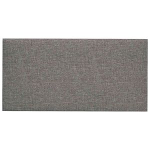 vidaXL Стенно табло за легло 12 бр. 30 x 15 cm Светлосиво текстил