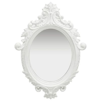 vidaXL Стенно огледало, стил замък, 56x76 см, бяло