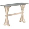 vidaXL Конзолна маса с цинков плот, 118x35x76 cм, манго масив