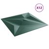 vidaXL Стенни панели Звезда 12 pcs Звезда Зелен 50 x 50 cm XPS Пяна