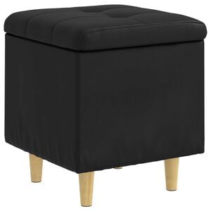 vidaXL О1434томан с място за съхранение Черен 40 x 40 x 45 cm