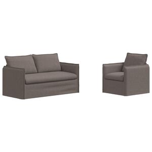 vidaXL Комплект дивани 2 pcs Таупе 156 x 82 x 85 см Текстил
