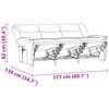 vidaXL 3-местен масажен реклайнер, таупе, микрофибърна тъкан