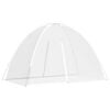 vidaXL Мрежа срещу комари Монголия с врати 220 mesh бял 200x120x130 см