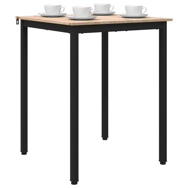 vidaXL Трапезна маса Естествен 110 x 55 x 75 cm Солидно борово дърво